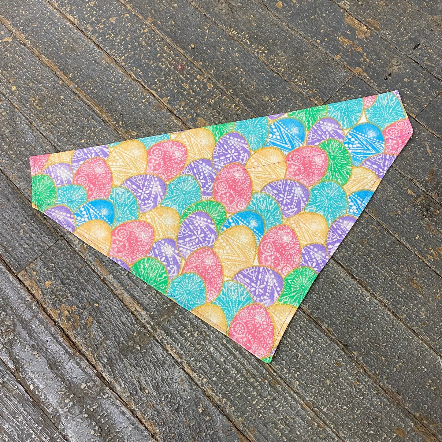 Gold Glitter Easter Egg Dog Collar Pet Bandanna Neck Scarf LG