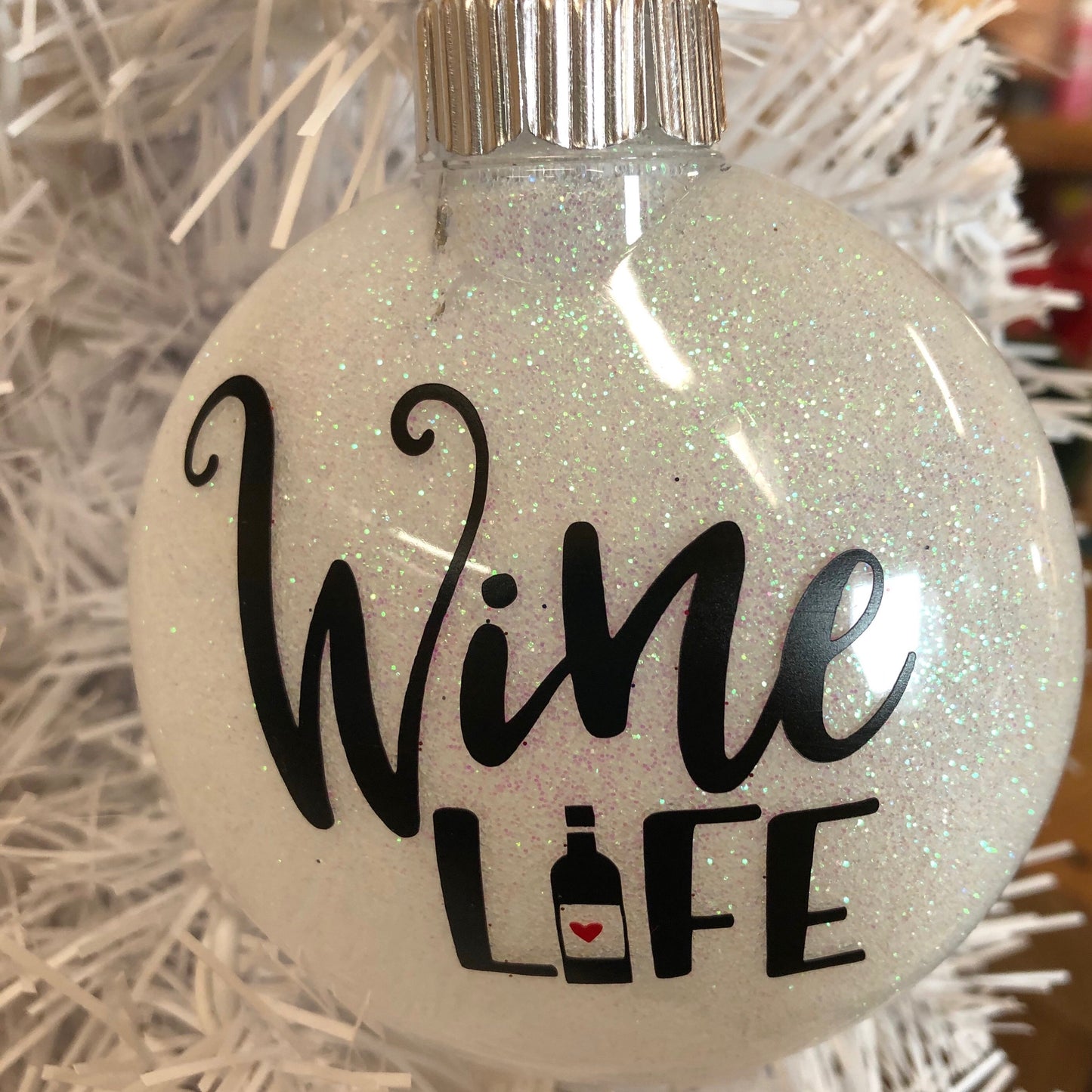 Holiday Christmas Tree Ornament Wine Time