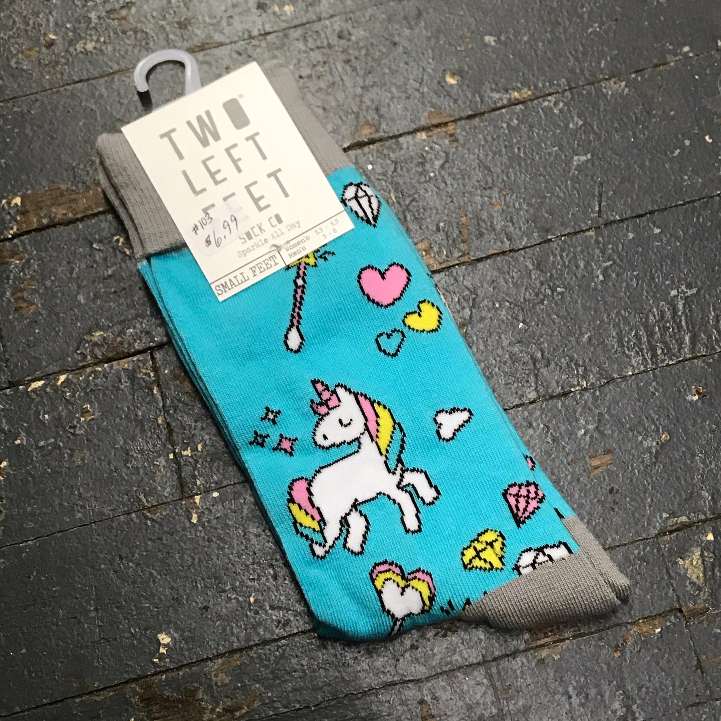 Sparkle All Day Unicorn Two Left Feet Pair Socks
