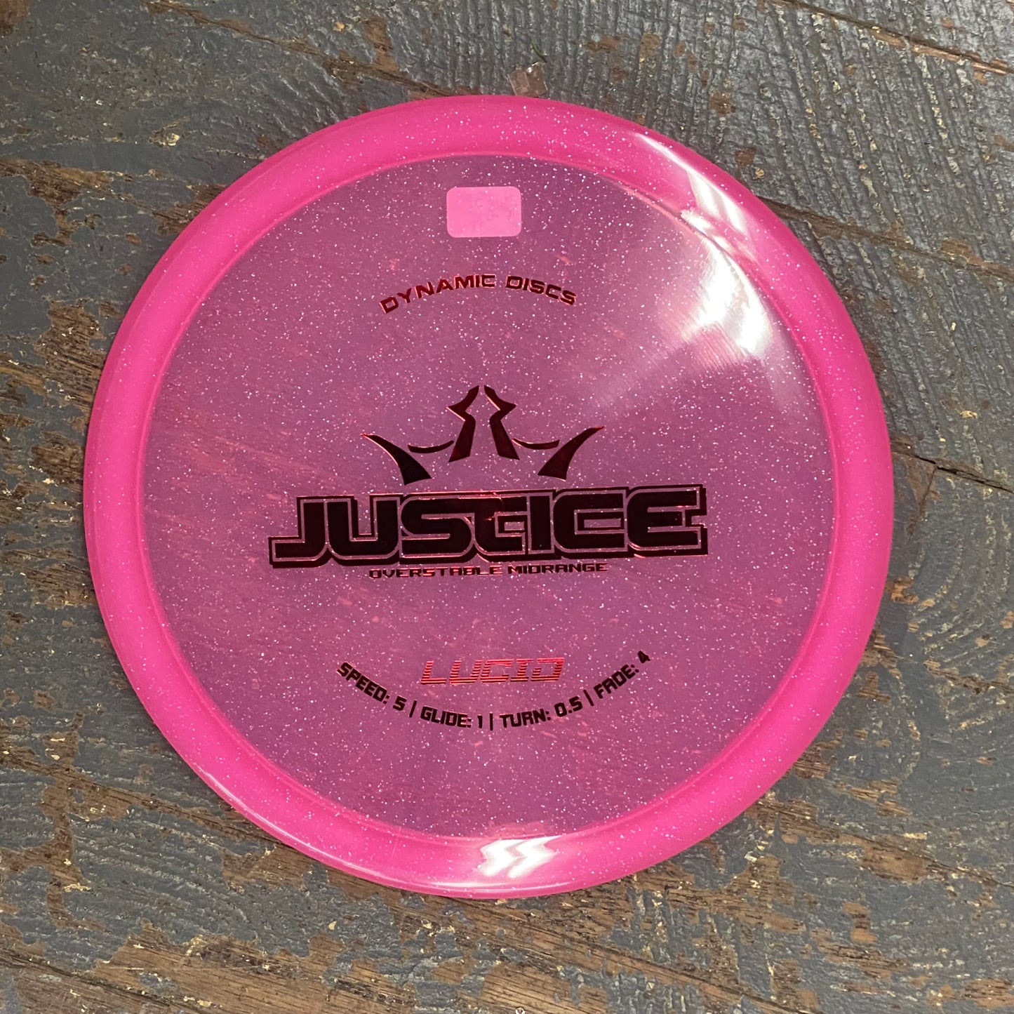 Disc Golf Mid Range Justice Dynamic Disc Overstable Lucid Pink