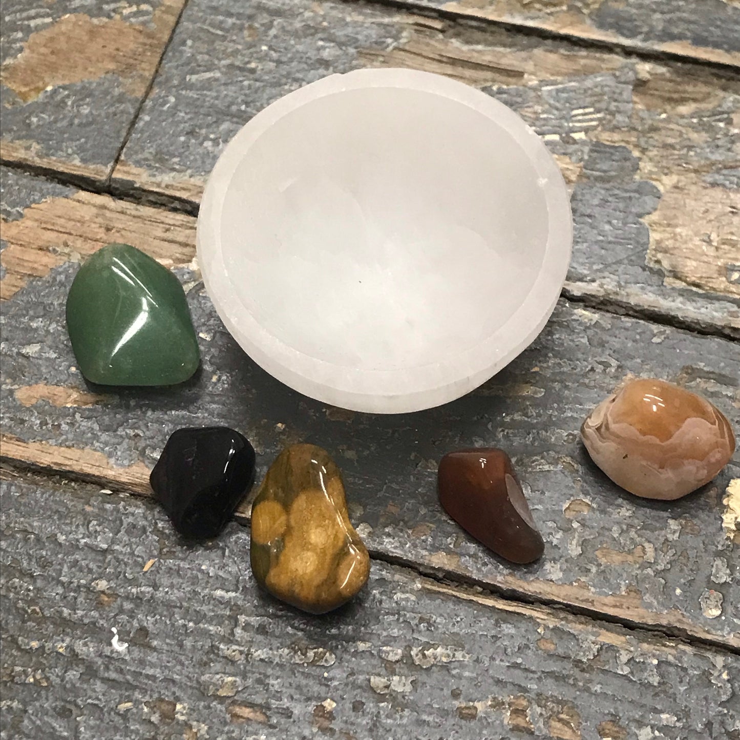 Semiprecious Natural Gemstone Selenite Charging Bowl