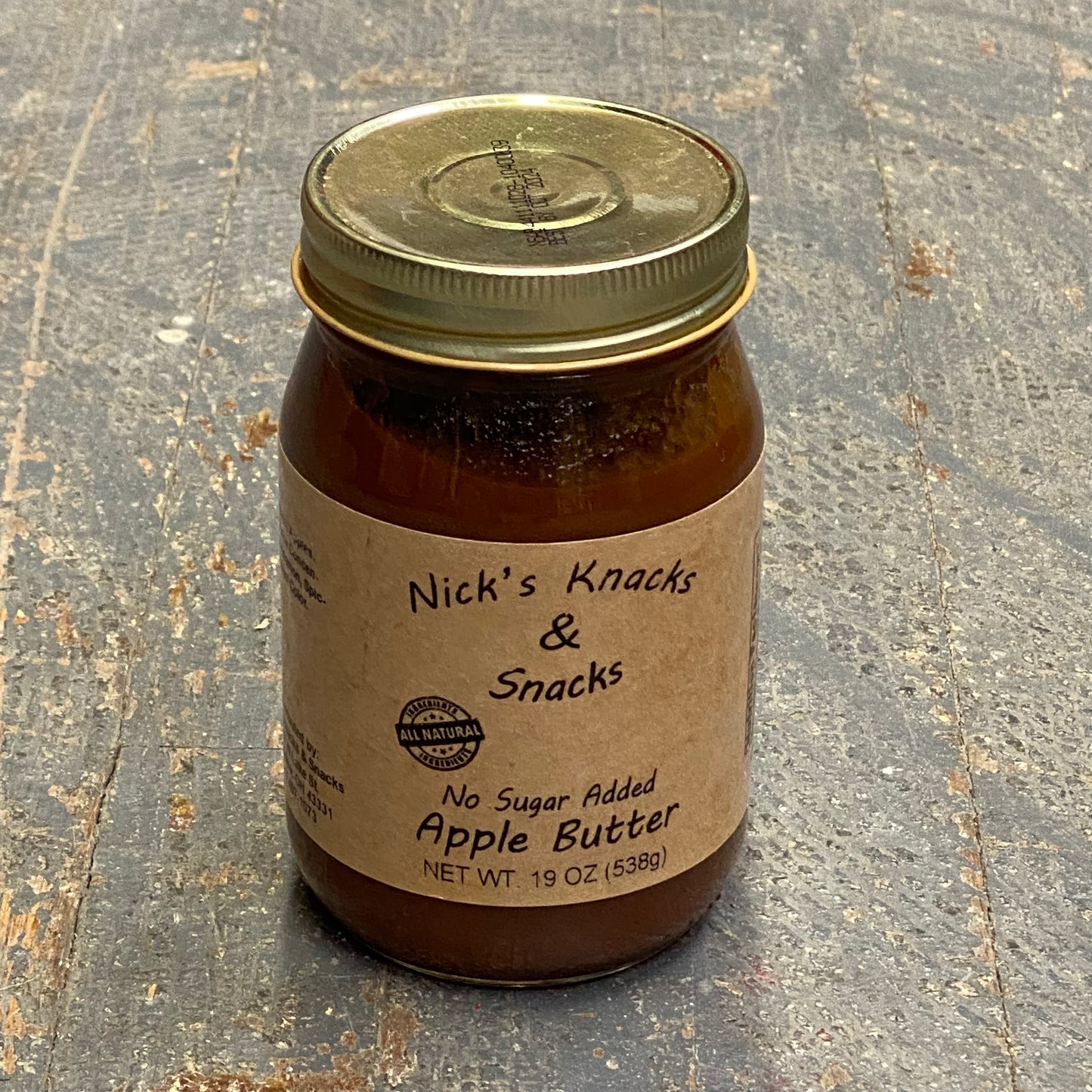 Nicks Snacks All Natural Apple Butter No Sugar Added