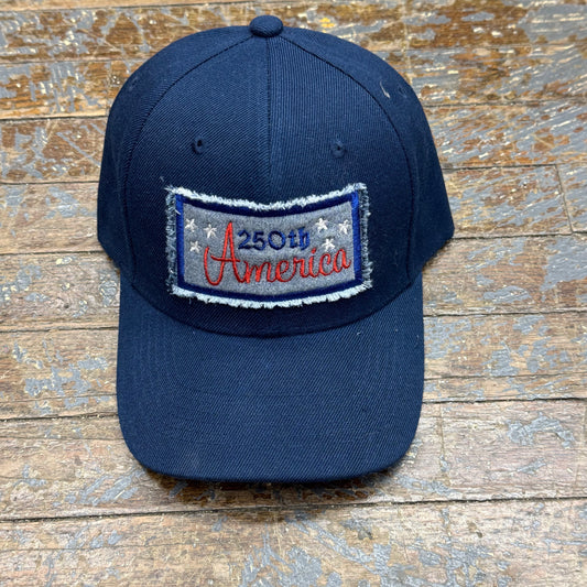 250th America Embroidered Patch Dad Ball Cap Navy