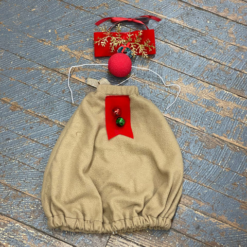 Goose Clothes Complete Holiday Goose Outfit Rudolph Reindeer Dress and Hat