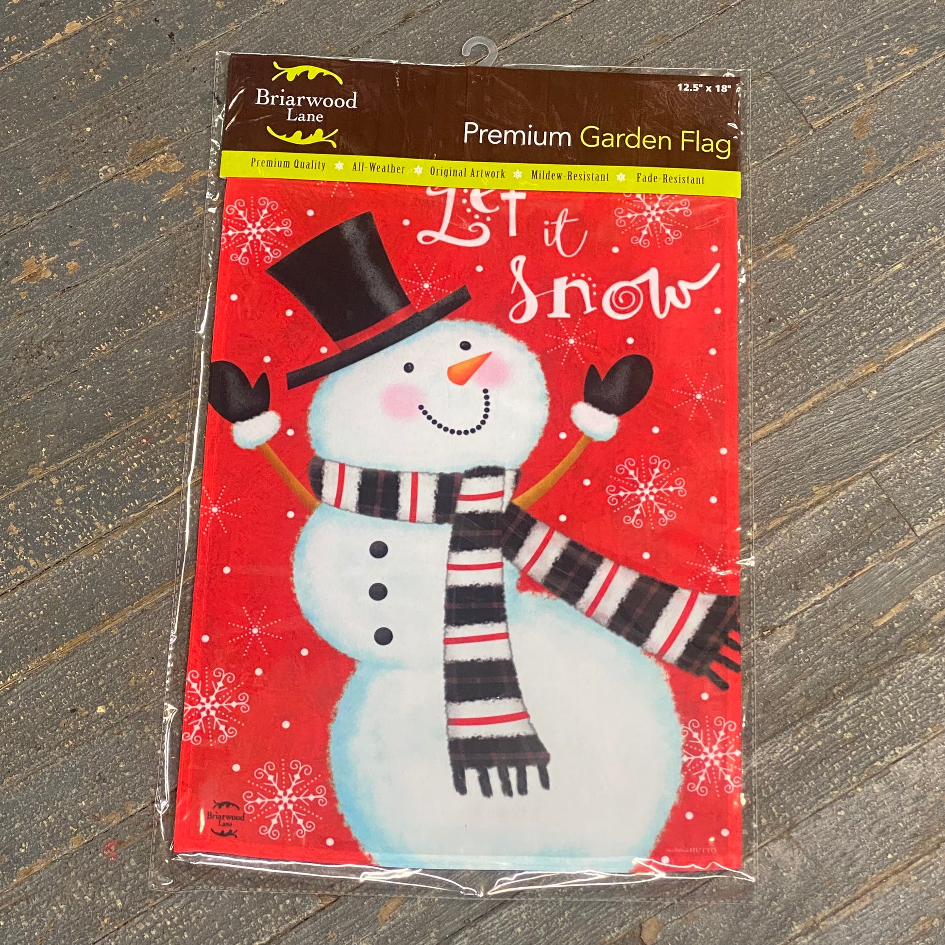 Let It Snow Snowman Celebration Winter Holiday Garden Flag