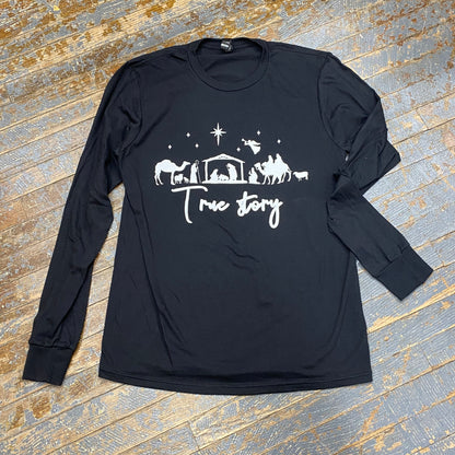 True Story Christmas Black Graphic Designer Long Sleeve T-Shirt