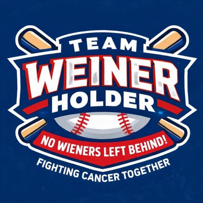Team Weiner Holder Blue Short Sleeve T-Shirt Graphic Designer Tee Blue