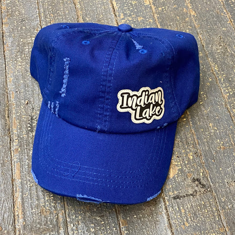 Indian Lake Patch Blue Rugged Ball Cap Hat