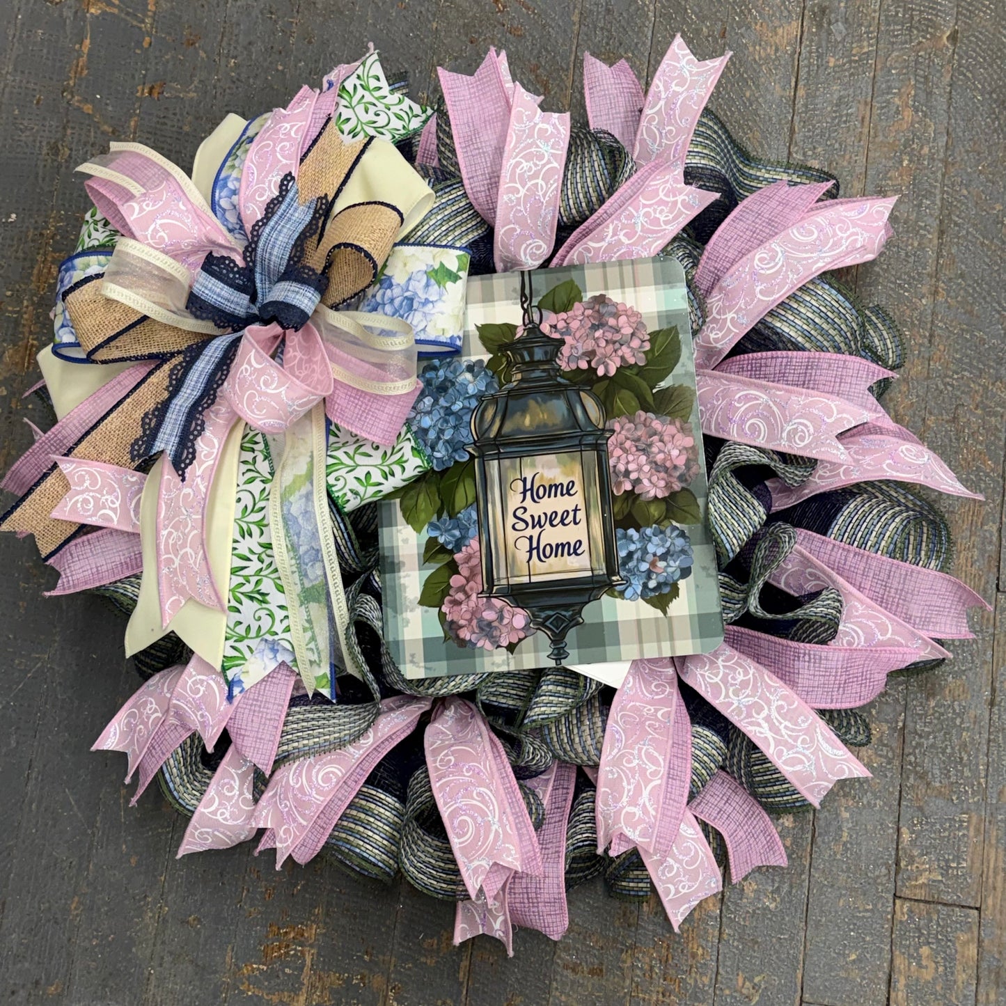 Home Sweet Home Welcome Holiday Wreath Door Hanger