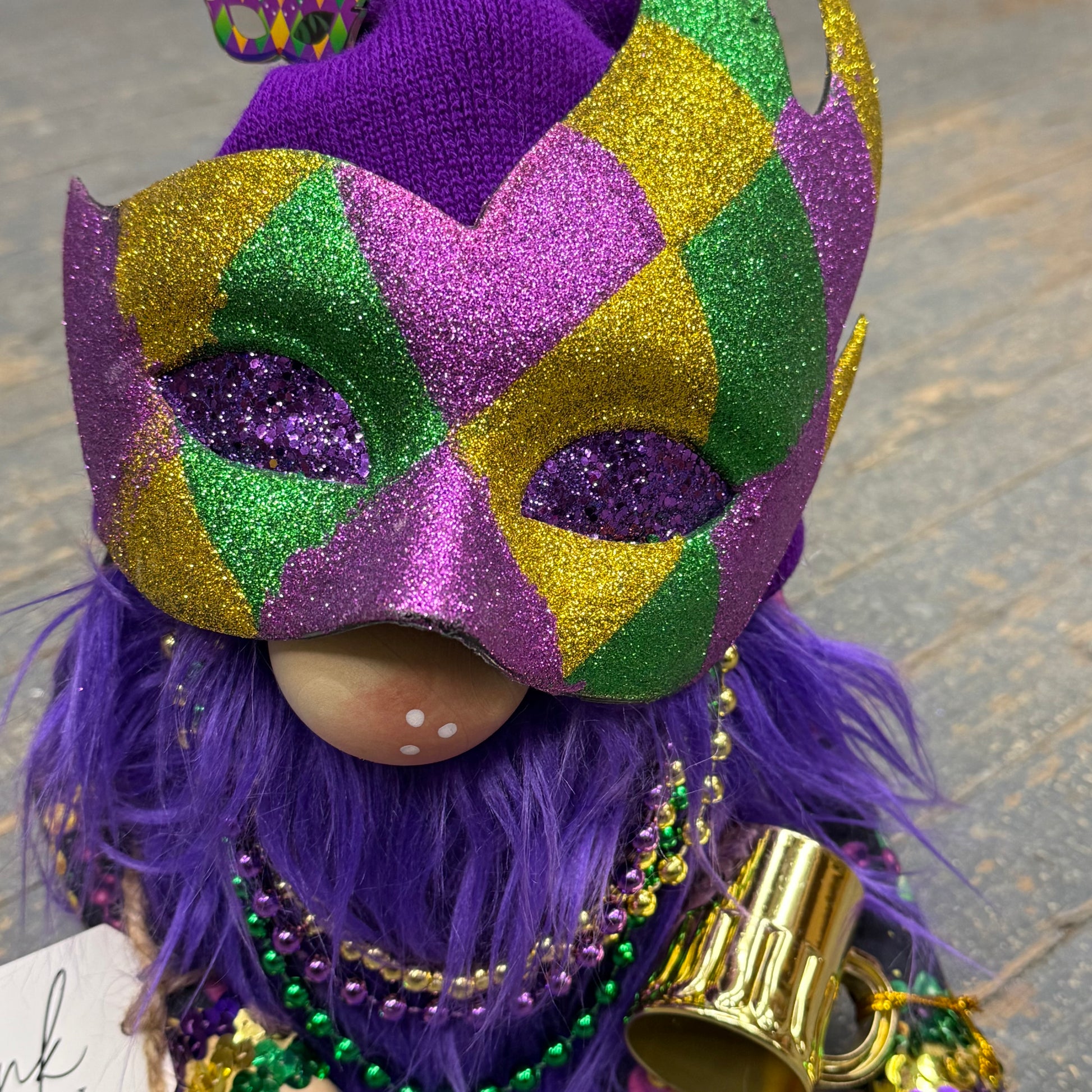 Gnome Holiday Mardi Gras Mask