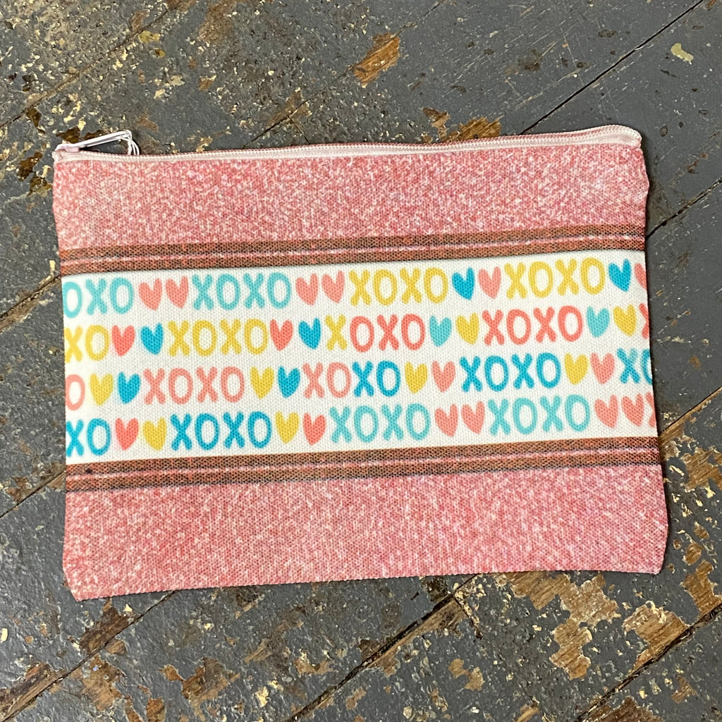 Fabric Cloth Zipper Pouch Cosmetic Bag Coin Purse XOXO