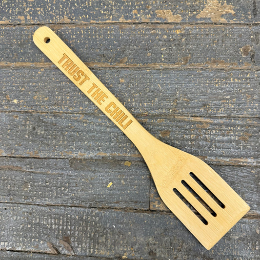 Wood Engraved Kitchen Utensil Chili Soup Spoon Trust the Chili