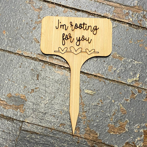Rooting for You Garden Wood Marker Plant Stick Stake