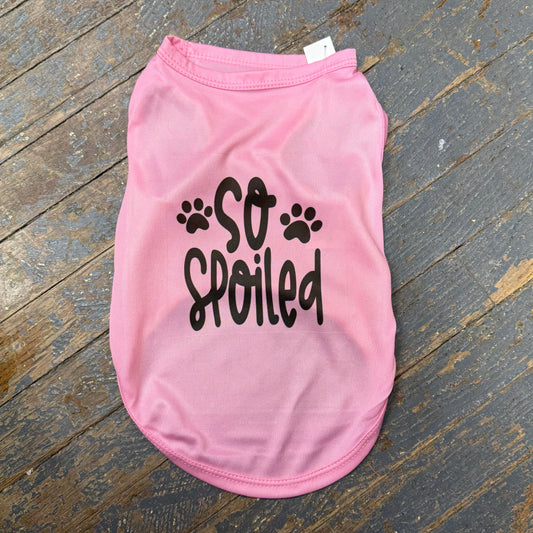 So Spoiled Dog Pet T-Shirt Doggie Skins Tank Apparel Assorted Colors