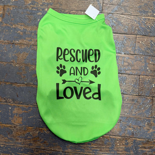 Rescued Loved Dog Pet T-Shirt Doggie Skins Tank Apparel Assorted Colors