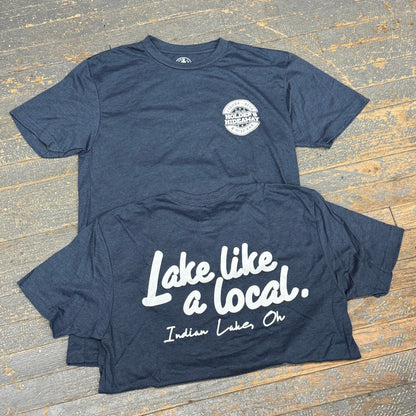 Holders Hideaway Lake Like Local Navy Short Sleeve T-Shirt Graphic Designer Tee