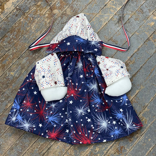 Goose Clothes Complete Holiday Goose Outfit USA Stars Stripes Fourth July Dress and Hat Costume