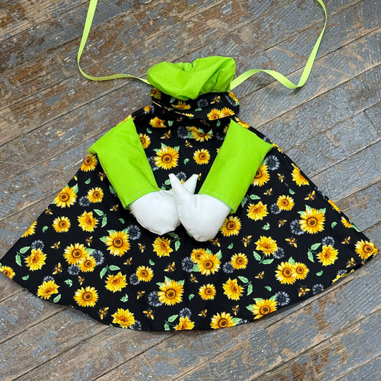 Goose Clothes Complete Holiday Goose Outfit Sunflower Black Dress and Flower Harvest Hat