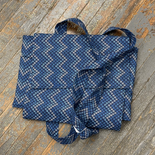 Handmade Fabric Cloth Casserole Carrier Coozie Hot Cold Pad Holder Blue