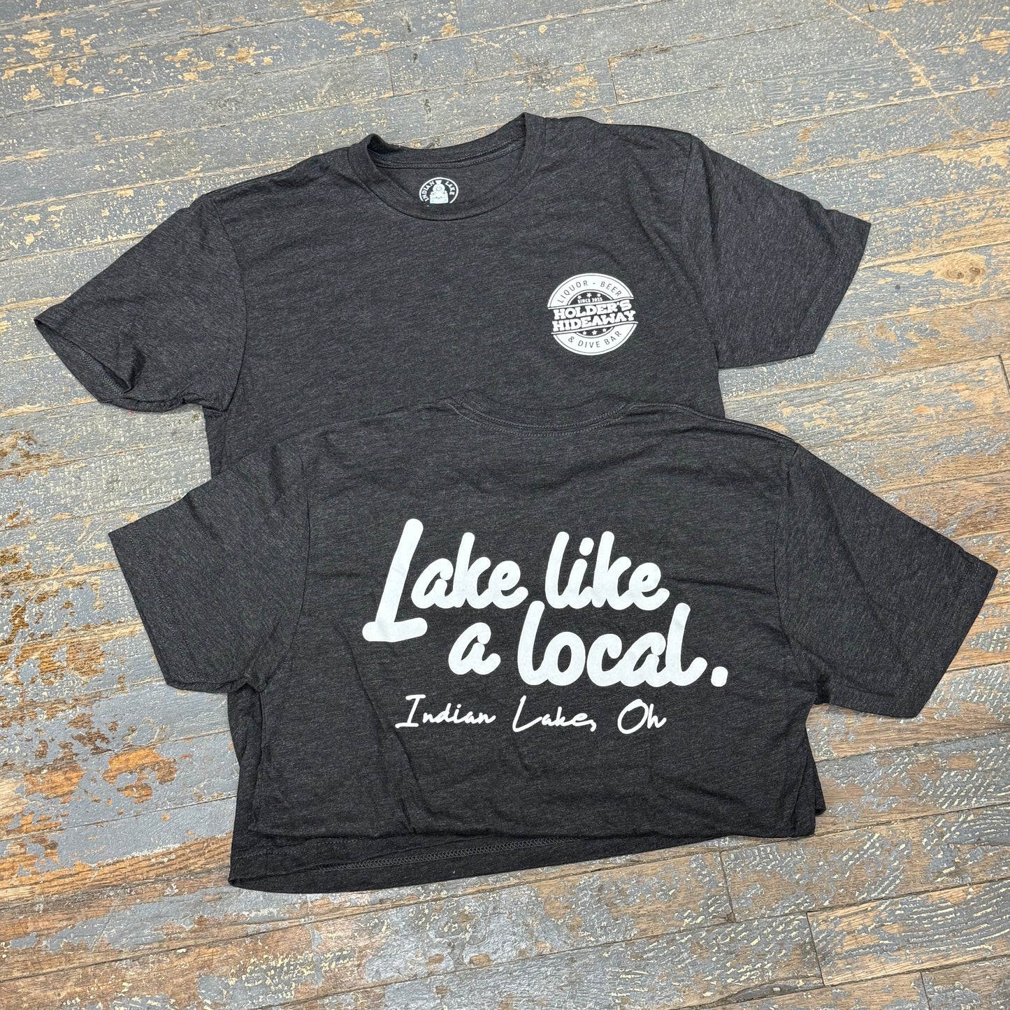 Holders Hideaway Lake Like Local Black Short Sleeve T-Shirt Graphic Designer Tee