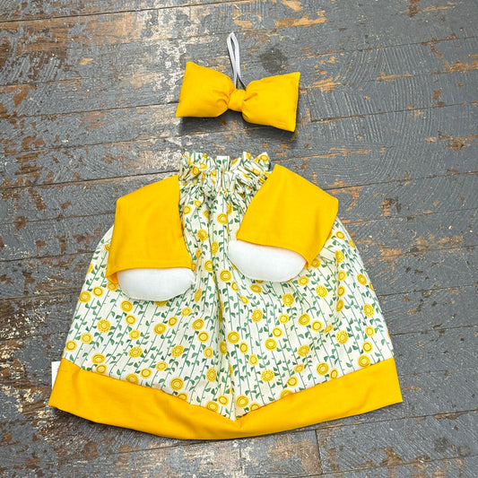 Clothes Complete Holiday Goose Outfit Yellow Floral Flowers Dress and Hat Costume