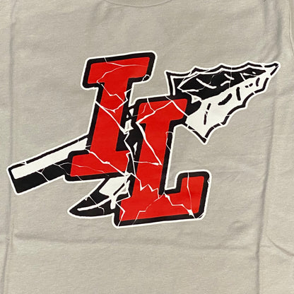 Indian Lake Laker IL Spear Short Sleeve T-Shirt Grey Graphic Designer Tee