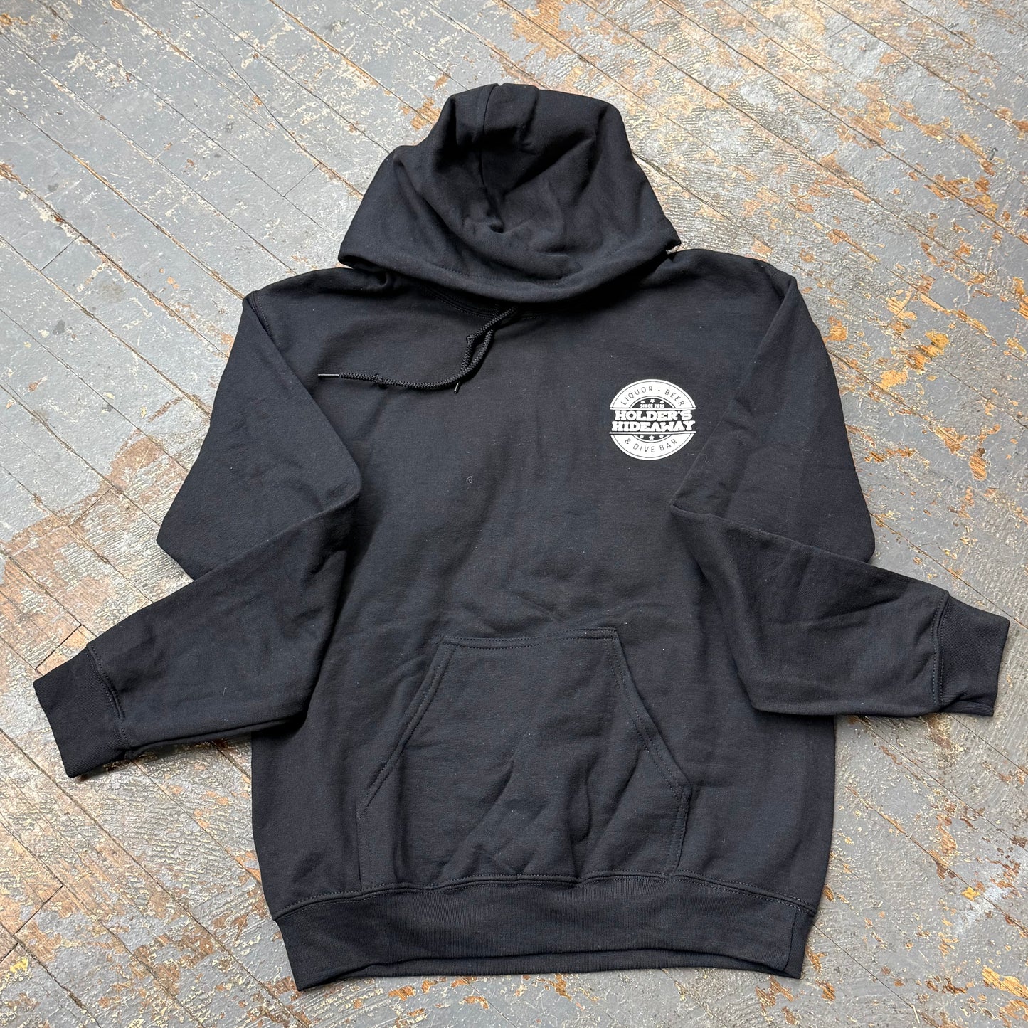 Holders Hideaway Logo Black Hoody Graphic Designer Sweatshirt