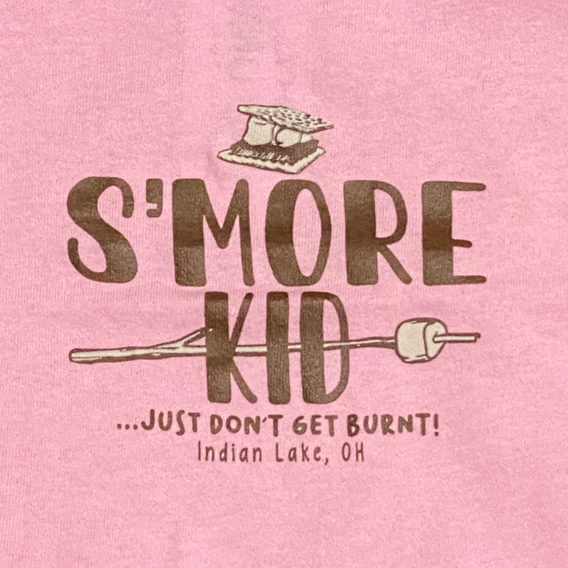 Smore Kid Indian Lake Oh Graphic Designer Short Sleeve Toddler Child T-Shirt Pink