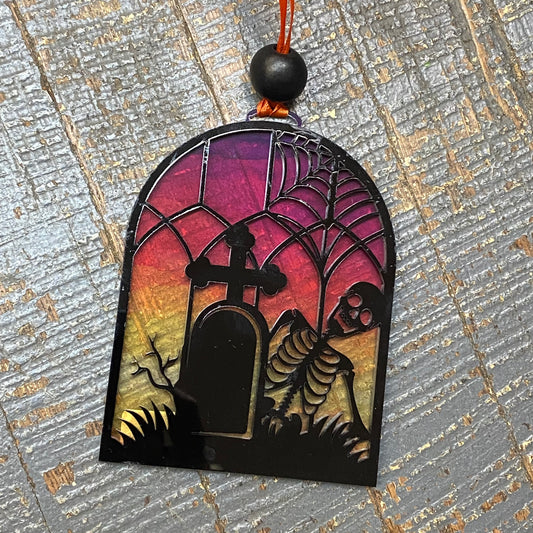 Halloween Skeleton Grave Acrylic Engraved Ornament