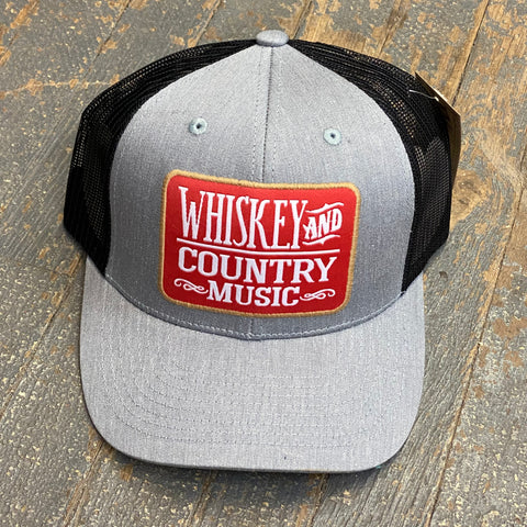 Whiskey Country Music Grey Embroidered Ball Cap