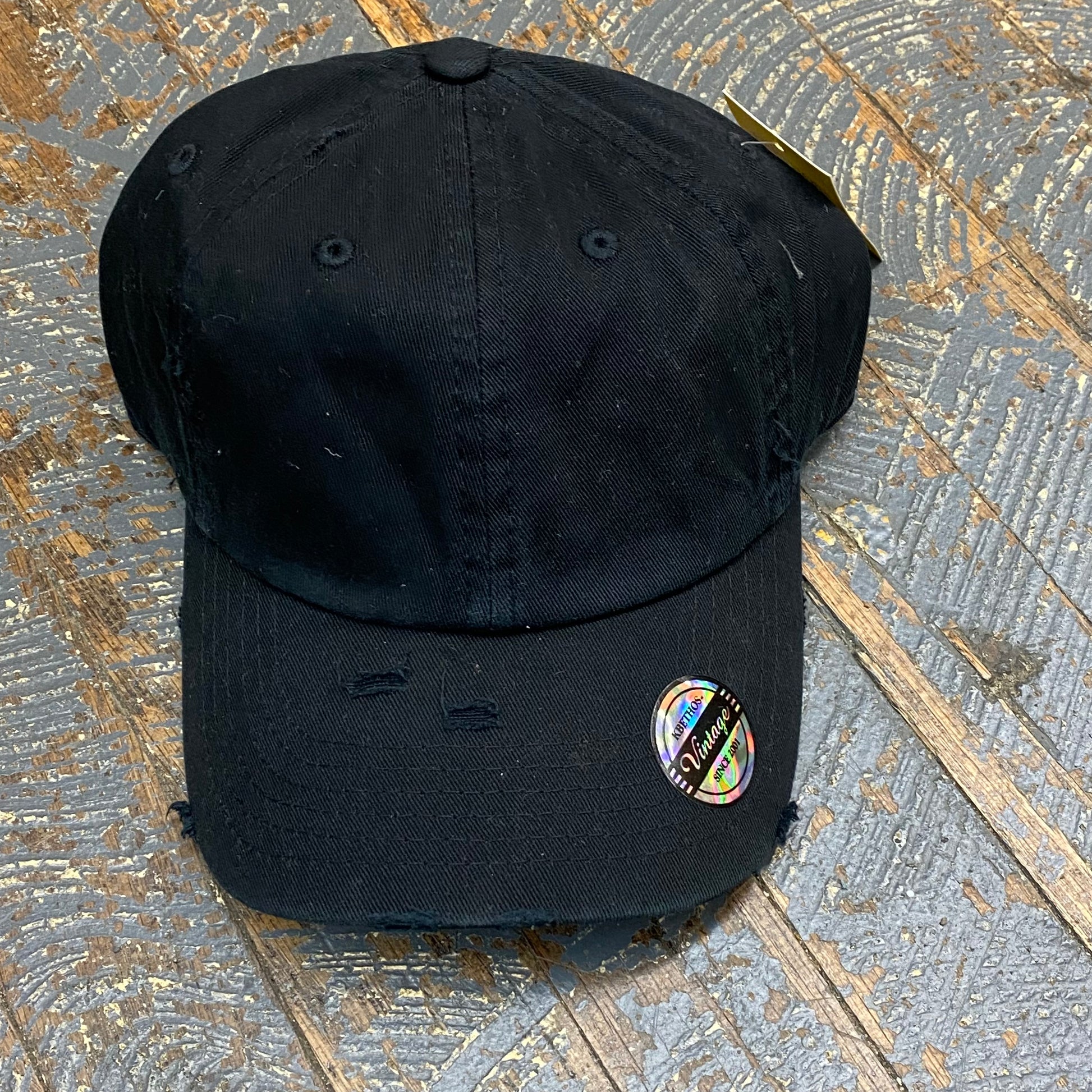 Youth Toddler Kids Vintage Black Adjustable Ball Cap