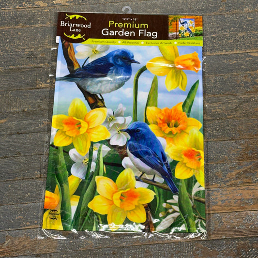Bluebirds Daffodils Holiday Garden Flag