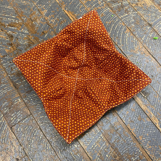 Handmade Fabric Cloth Microwave Bowl Coozie Hot Cold Pad Holder Brown Neutral Tones