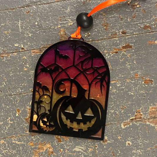 Halloween Jack-O-Lantern Pumpkin Acrylic Engraved Ornament