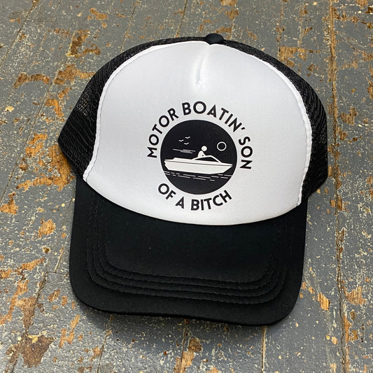 Motor Boatin Soft Trucker Ball Cap Black