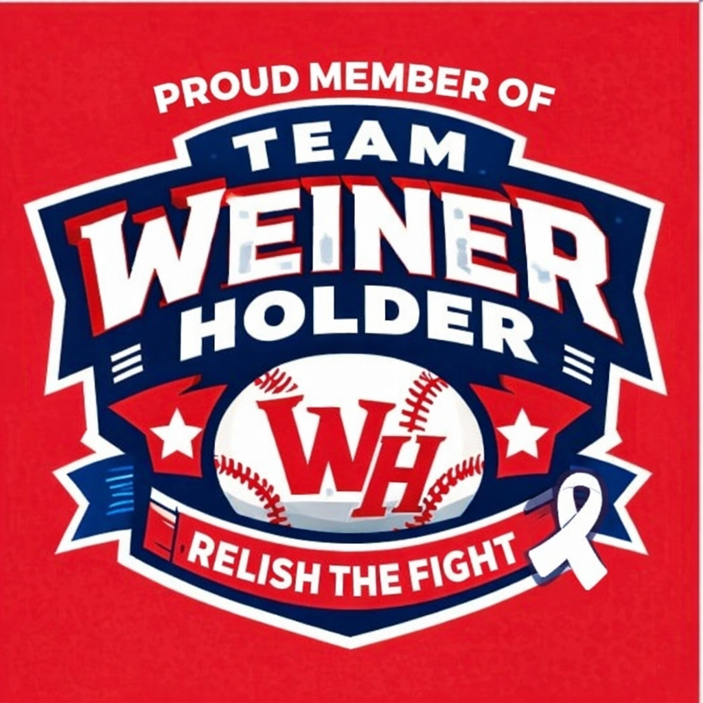 Team Weiner Holder Blue Short Sleeve T-Shirt Graphic Designer Tee Red