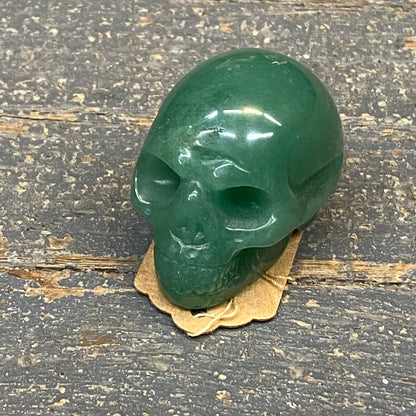 Skull Carving Solid Semiprecious Natural Gemstone Small Green