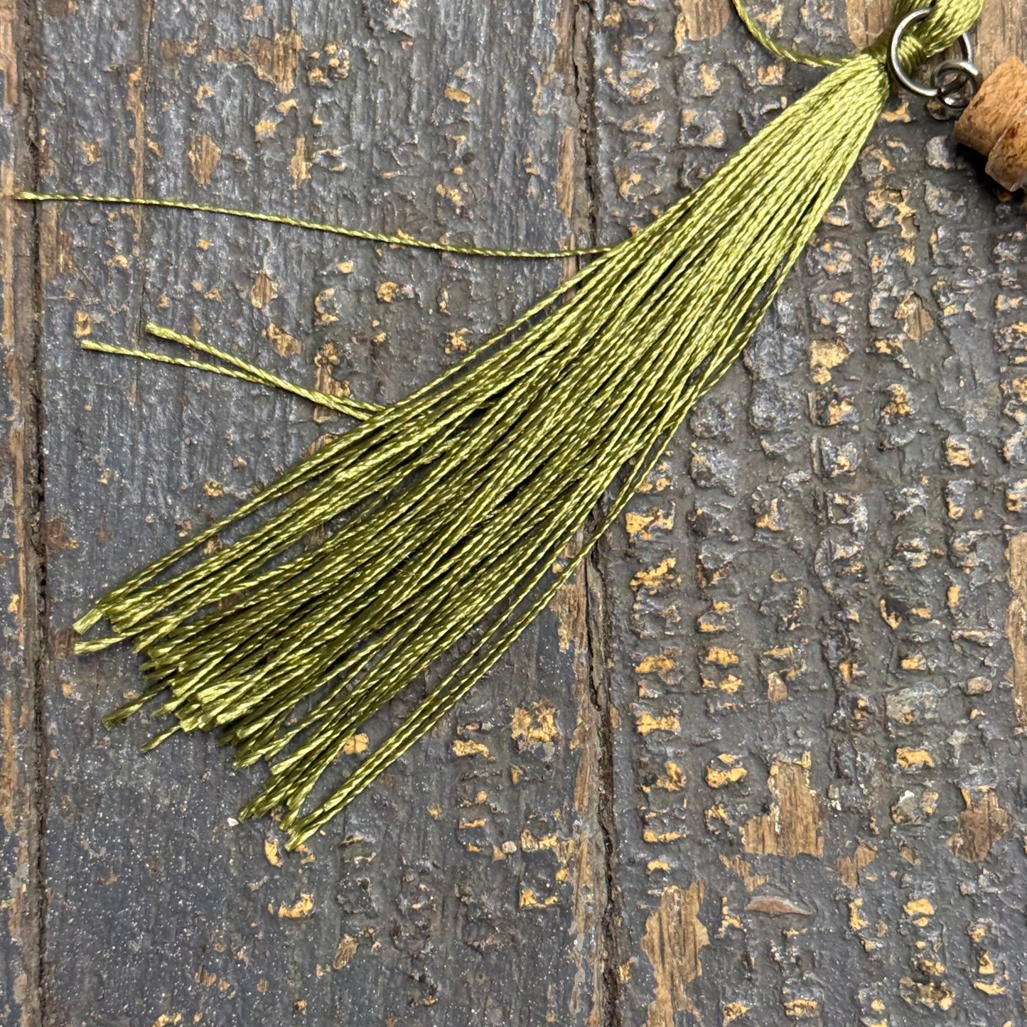 Mustard Seed Faith Tassel Bookmark Floral Cross Green