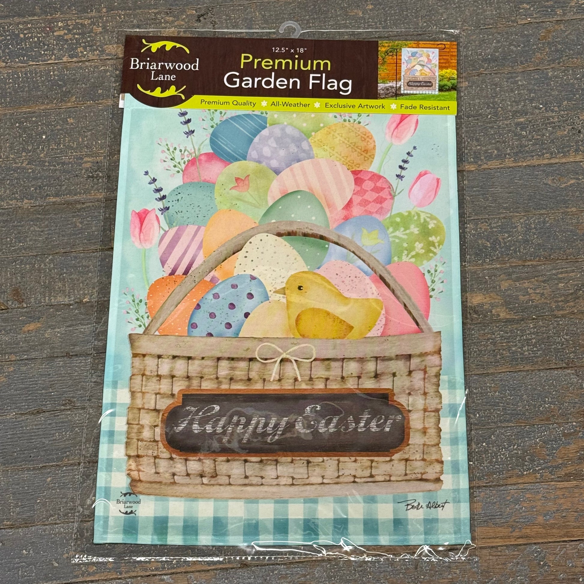Colorful Easter Basket Holiday Garden Flag