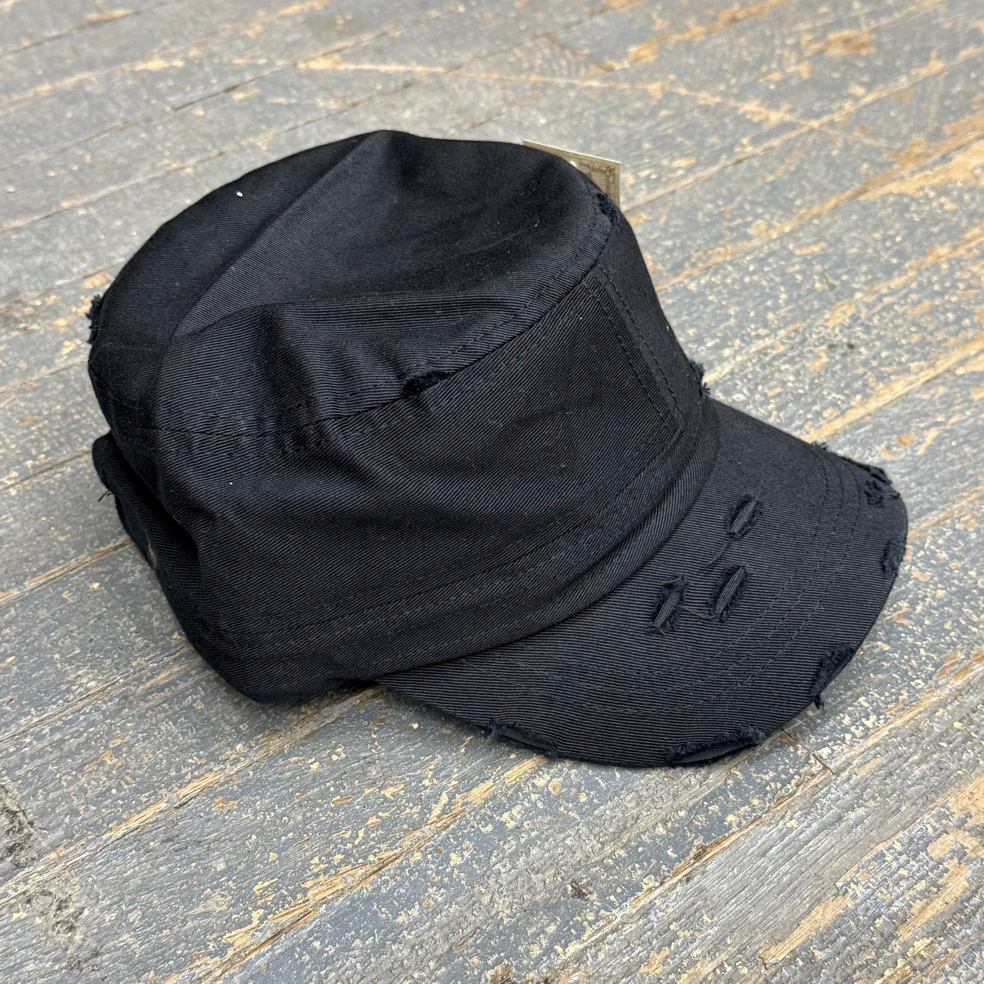Military Cadet Cap Black Ball Cap