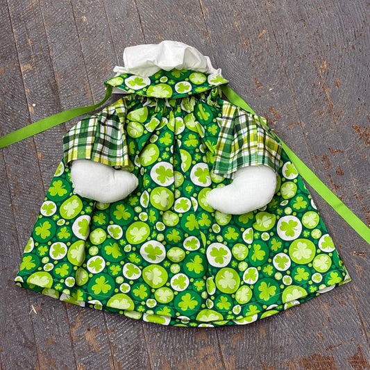 Goose Clothes Complete Holiday Goose Outfit St Patrick's Plaid Shamrock Dress and Top Hat