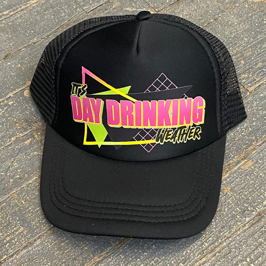 Day Drinking Weather Soft Trucker Ball Cap Black