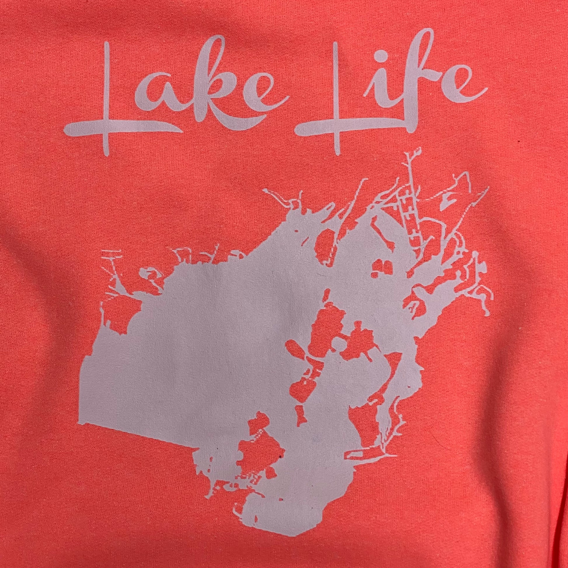 Lake Life Map Indian Lake Sleeve Graphic Designer Long Sleeve Hoodie Sweatshirt