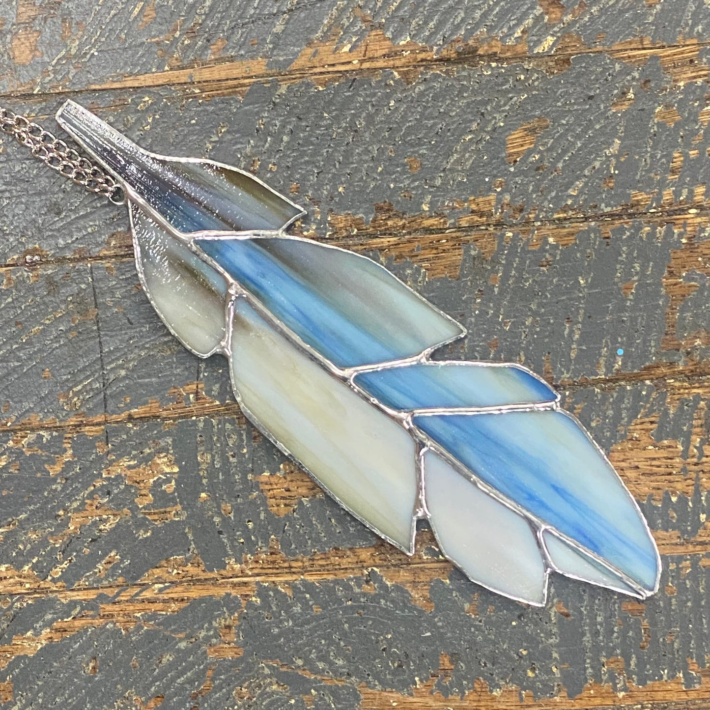 Stained Glass Sun Catcher Ornament Feather