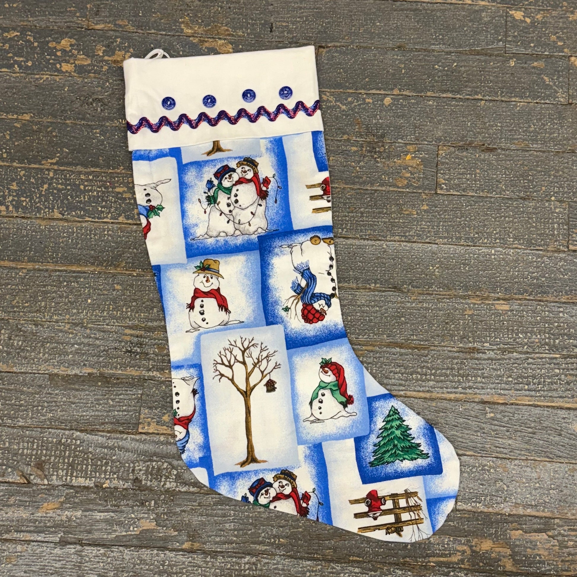 Handcrafted Holiday Stocking Snowman