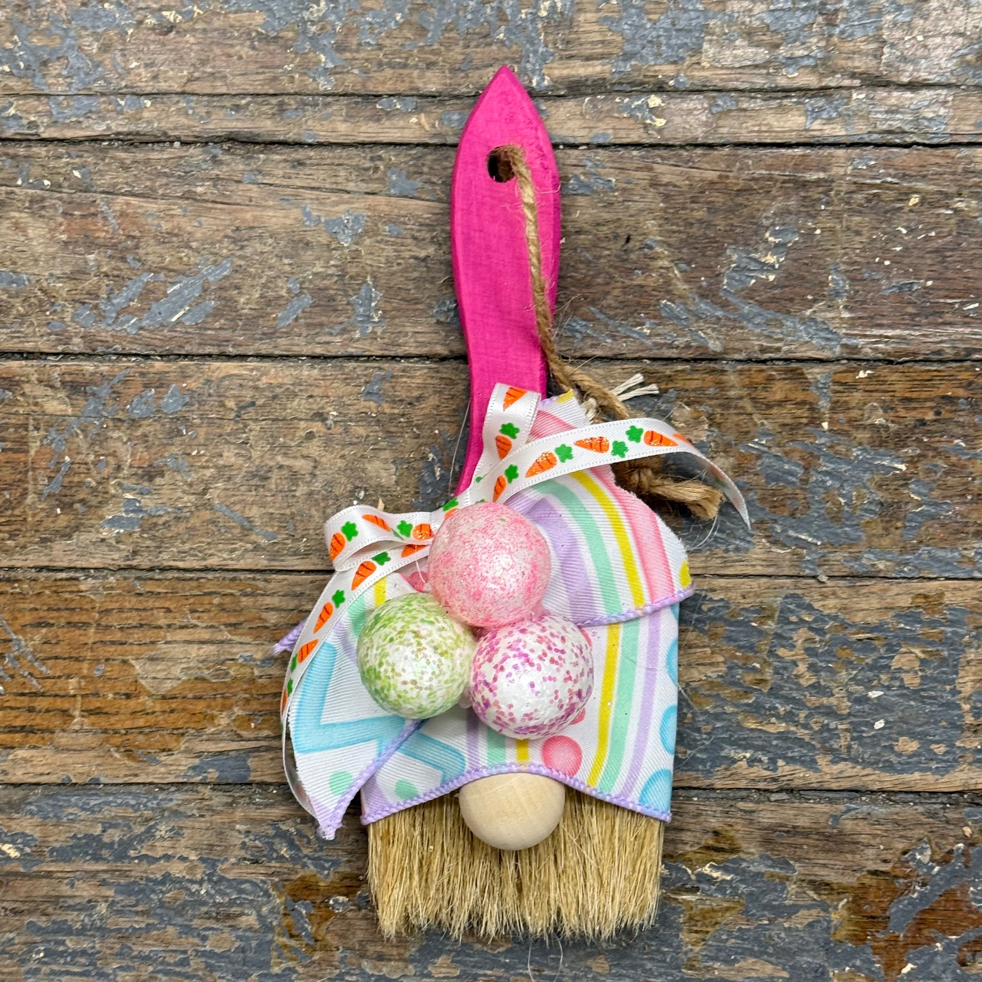 Crafty Paintbrush Gnome Holiday Easter Egg