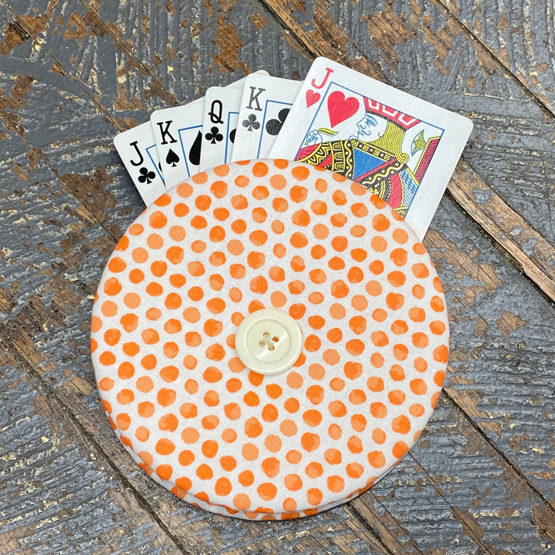 Card Game Playing Hand Card Holder Orange