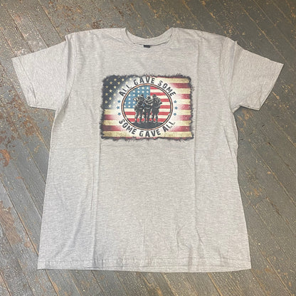 All Gave Some Some Gave All Short Sleeve T-Shirt Grey Graphic Designer Tee