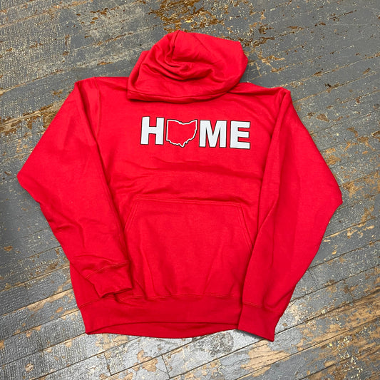 Ohio HOME Red Graphic Designer Long Sleeve Sweatshirt Hoody