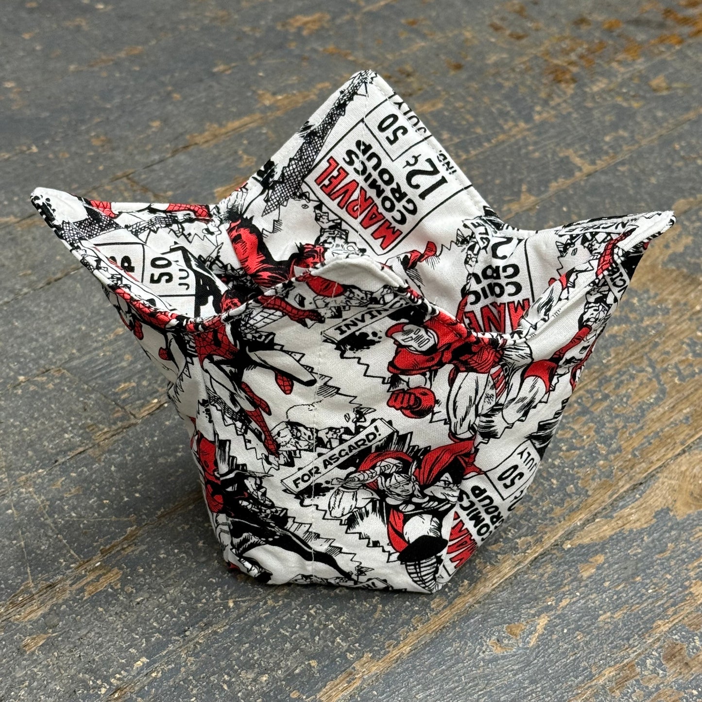 Handmade Fabric Cloth Ice Cream Bowl Coozie Cold Pad Holder Comic